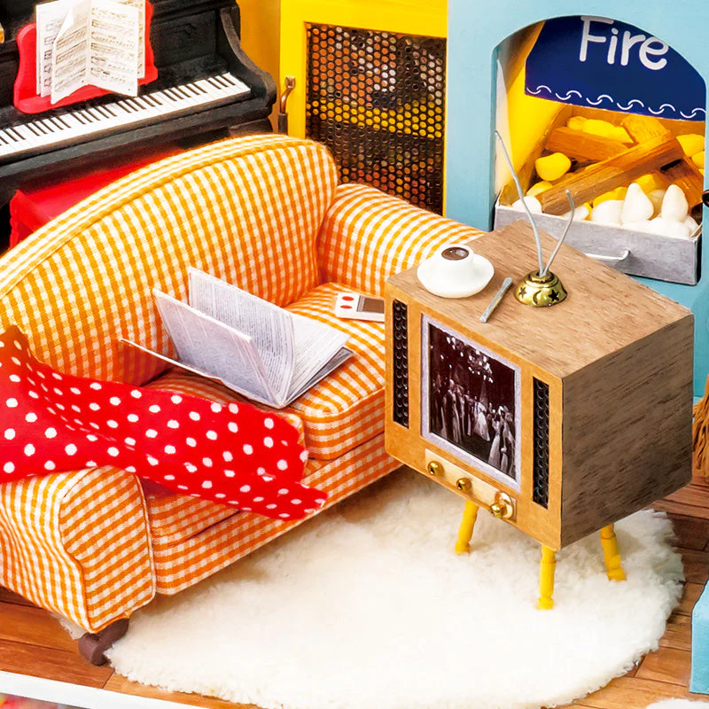 Robotime Rolife DIY Mini House Joys Peninsula Living Room - Image 6
