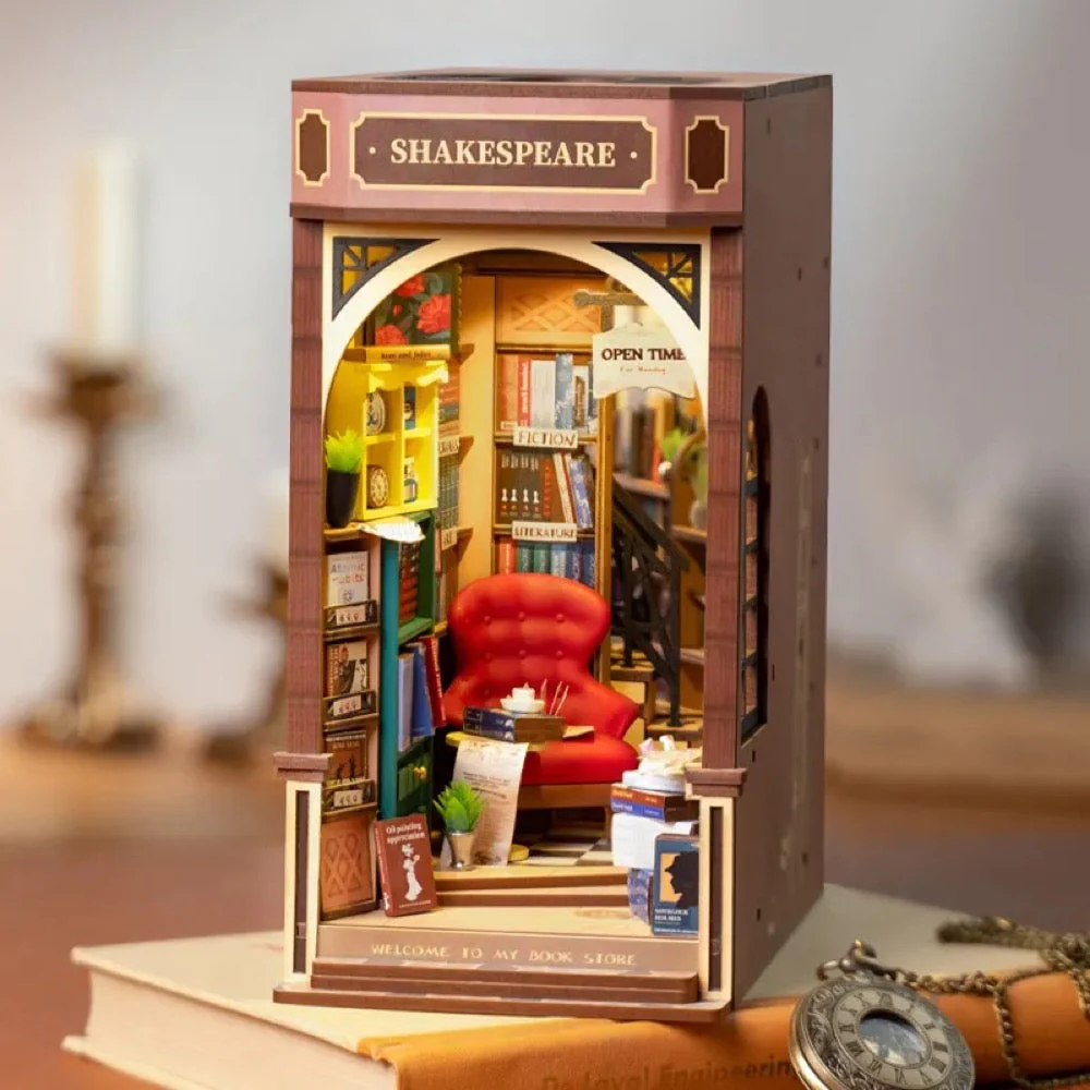 Robotime Rolife DIY Bookends Bookstore - Image 3