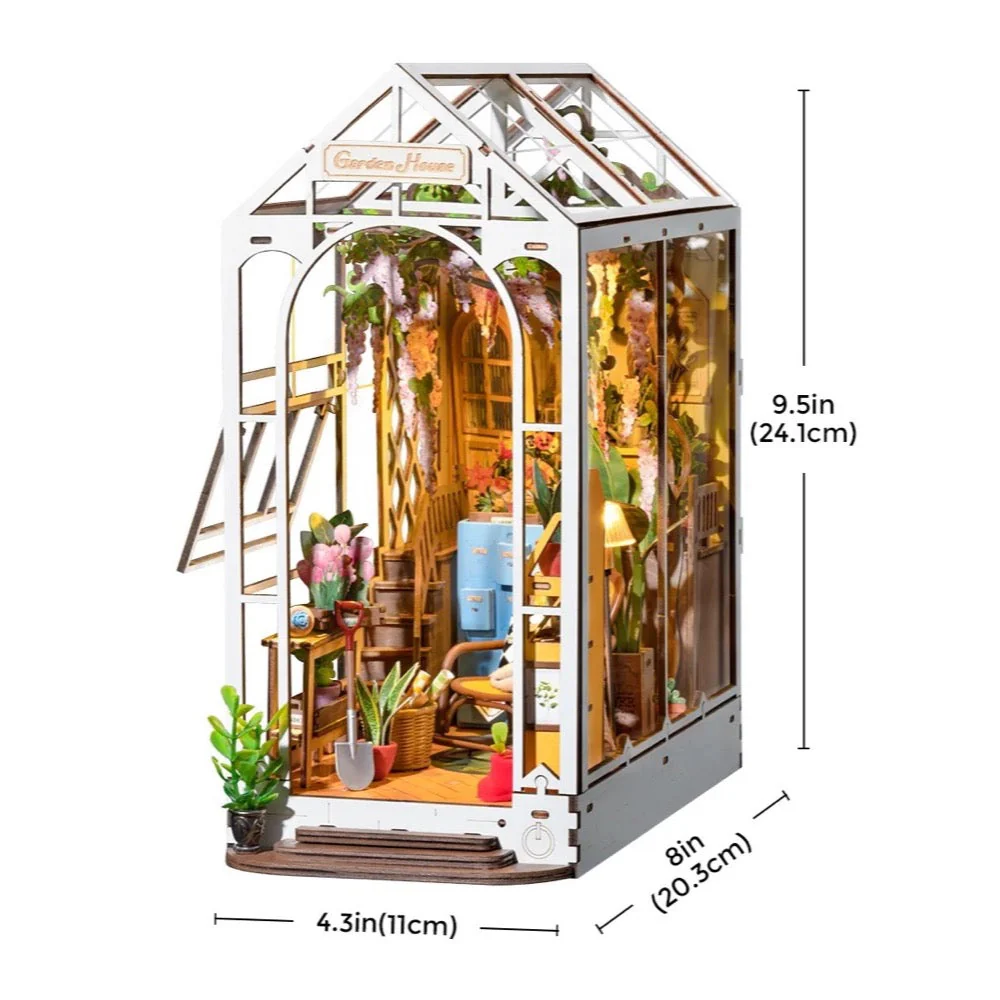 Robotime Rolife DIY Bookends Garden House - Image 3