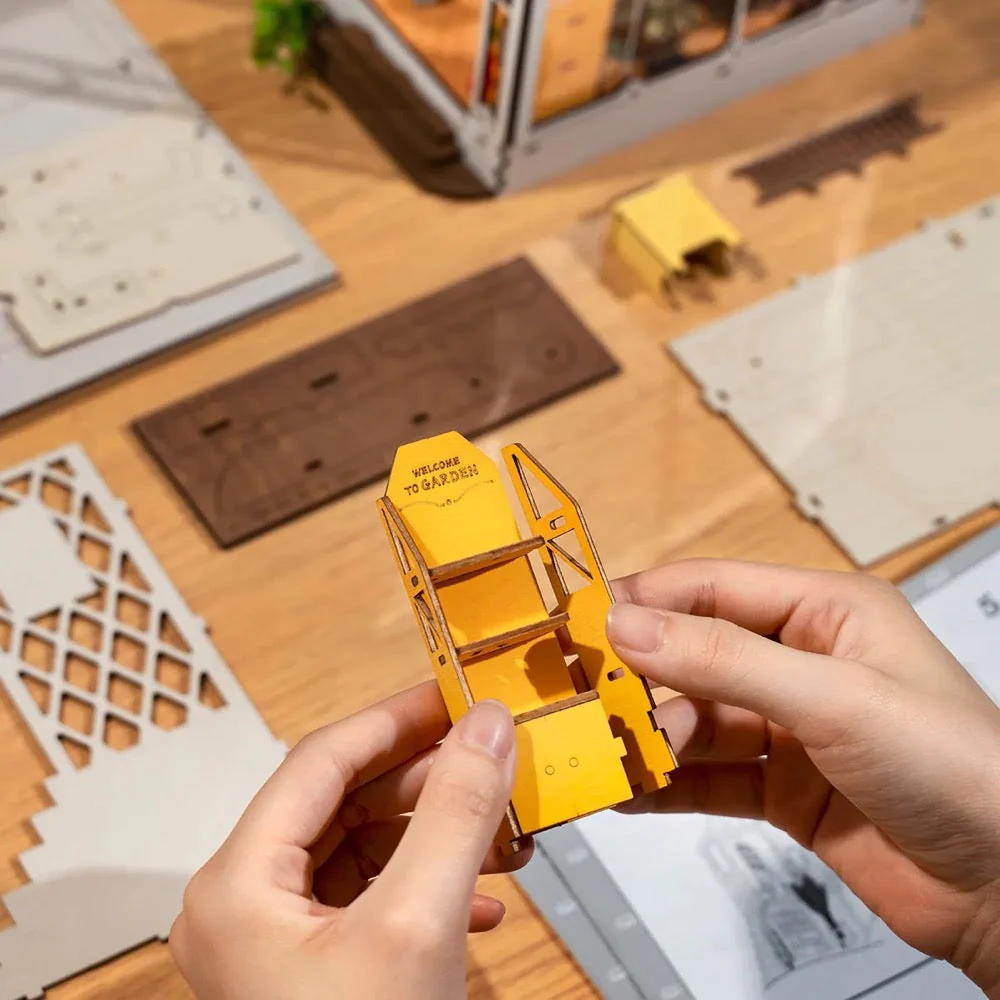 Robotime Rolife DIY Bookends Garden House - Image 7