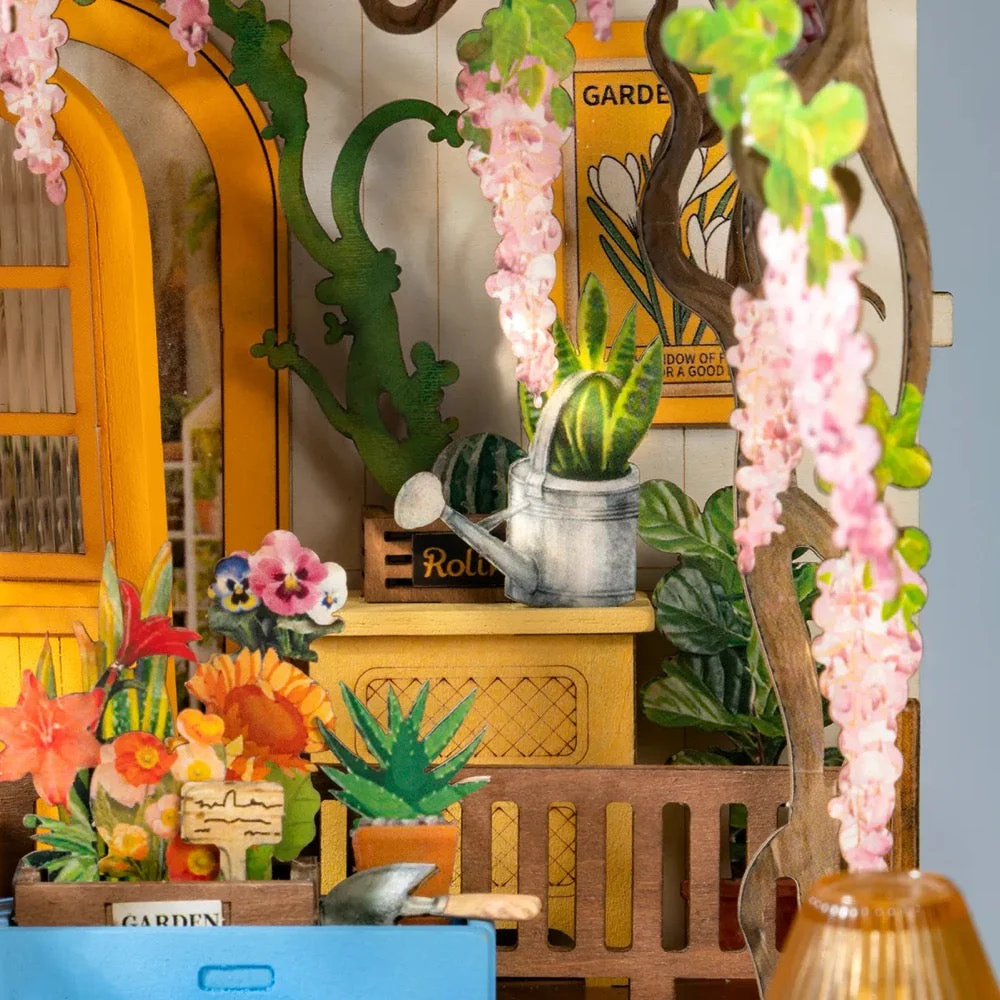 Robotime Rolife DIY Bookends Garden House - Image 8