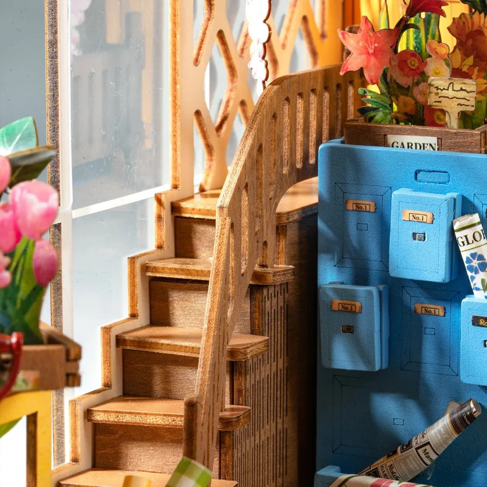 Robotime Rolife DIY Bookends Garden House - Image 9