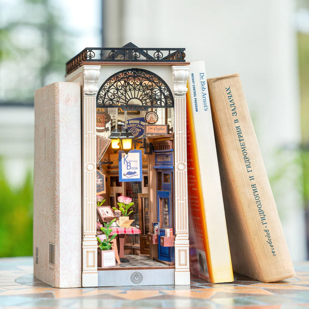 Robotime Rolife DIY Bookends Kit Arcade Dating - Image 2
