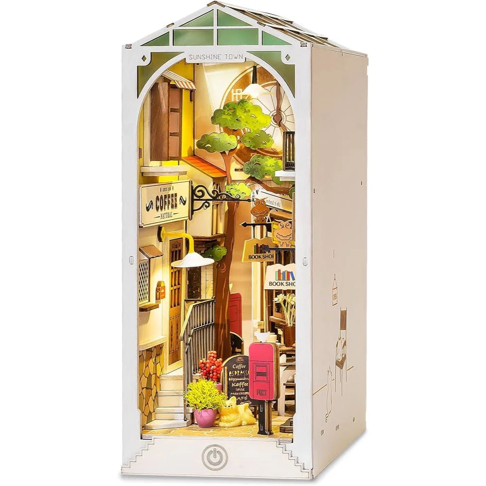 Robotime Rolife DIY Bookends Sunshine Town