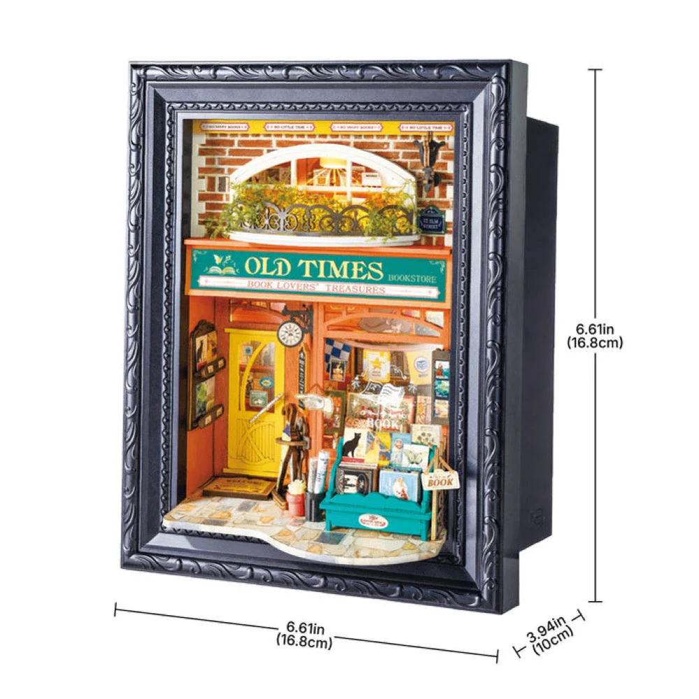 Robotime Rolife DIY Framed Old Times Bookstore - Image 5