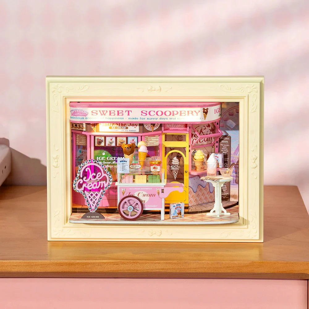 Robotime Rolife DIY Framed Sweet Scoopery Ice Cream - Image 3