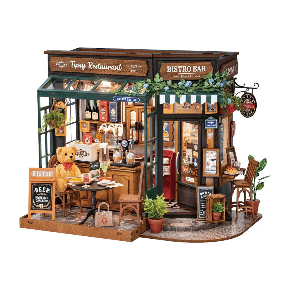 Robotime Rolife DIY Mini House Tipsy Restaurant - Image 7