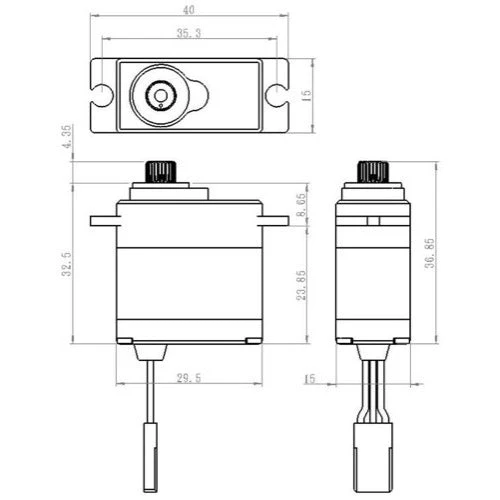 Savox SW1250MG Digital Coreless Waterproof 8kg Servo - Image 2