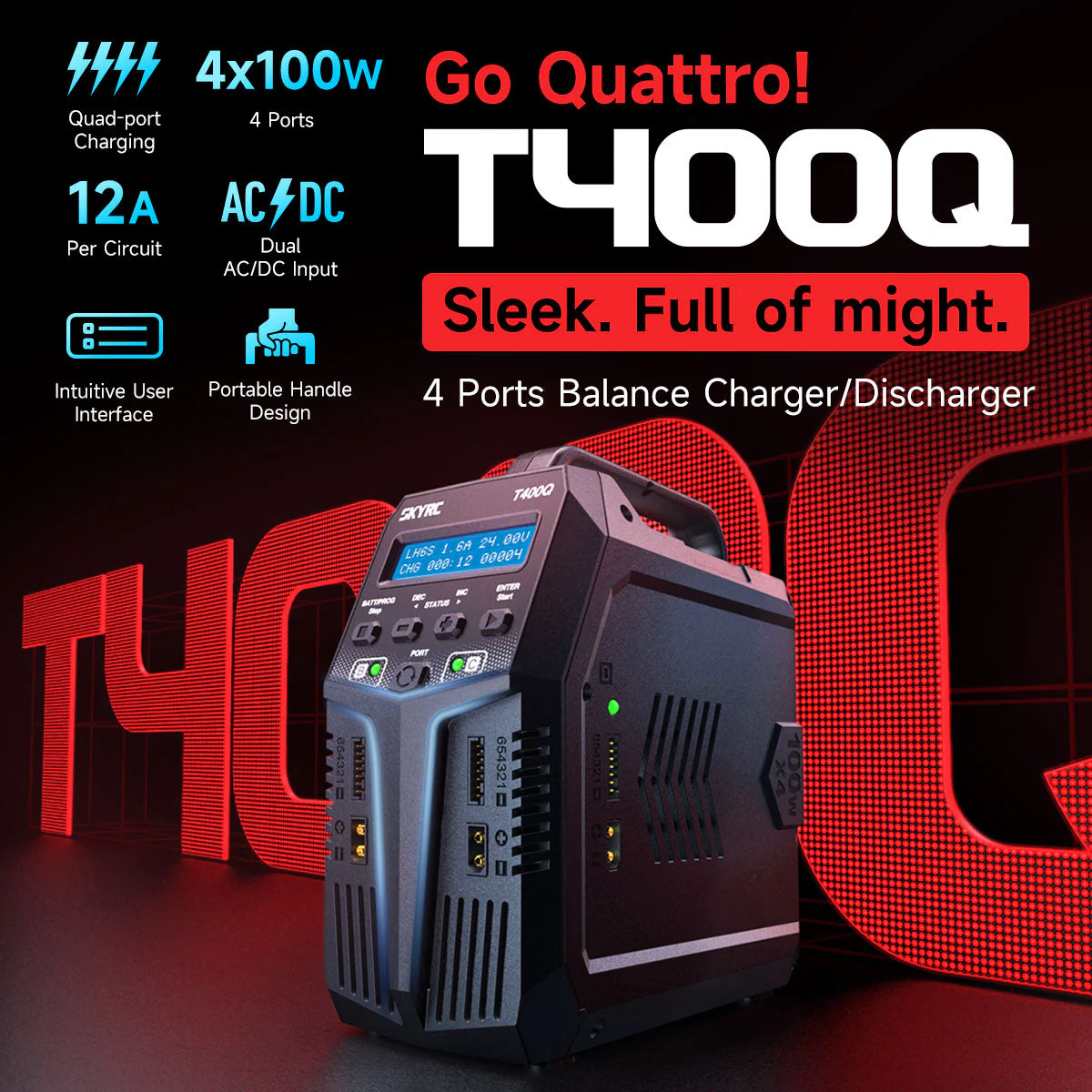 Sky RC 100189 T400Q Quattro AC/DC Charger - Image 7