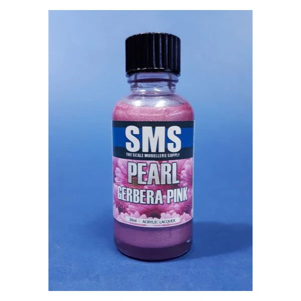 SMS PRL12 Pearl Acrylic Lacquer Gerbera Pink 30ml