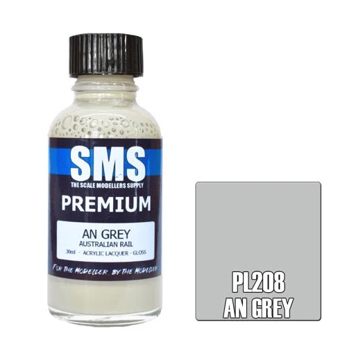 SMS PL209 Premium Acrylic Lacquer Australian Rail AN Grey 30mL - Image 2
