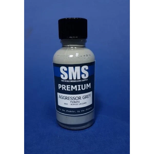 SMS PL103 Premium Acrylic Lacquer Aggressor Grey 30ml - Image 2