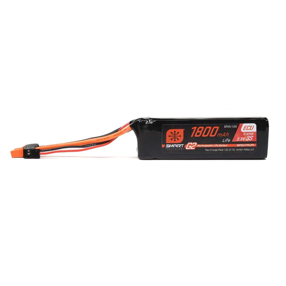 Spektrum 1800mAh 3S 10C Smart G2 ECU LiFe Battery with IC3 Connector - Image 2