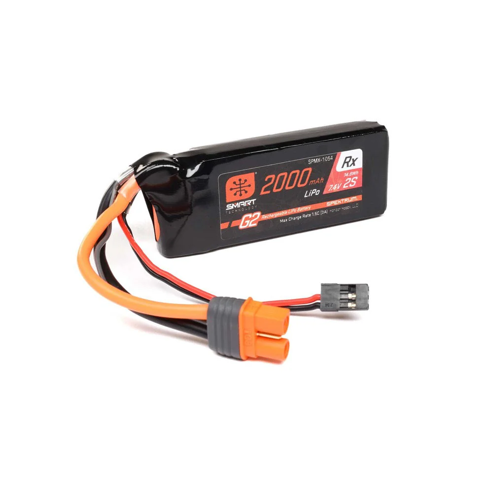 Spektrum 2000mAh 2S 15C Smart G2 Receiver LiPo Battery with IC3 Connector - Image 4
