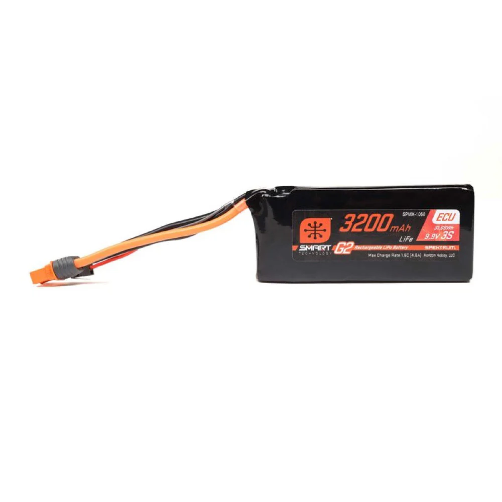 Spektrum 3200mAh 3S 10C Smart G2 ECU LiFe Battery with IC3 Connector - Image 3
