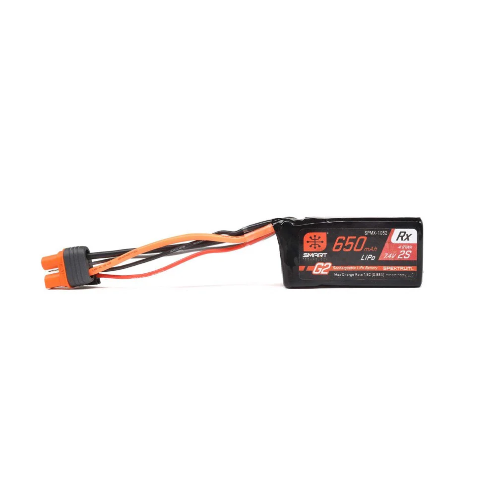 Spektrum 650mAh 2S 15C Smart G2 Receiver LiPo Battery with IC3 Connector - Image 2