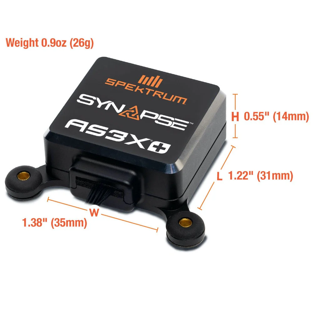 Spektrum SPMAR20410TS AR20410T 20-Channel PowerSafe Receiver with Synapse AS3X and SAFE Stabilization Module - Image 2