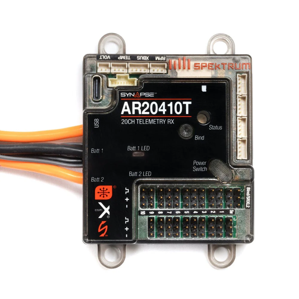 Spektrum SPMAR20410TS AR20410T 20-Channel PowerSafe Receiver with Synapse AS3X and SAFE Stabilization Module - Image 3