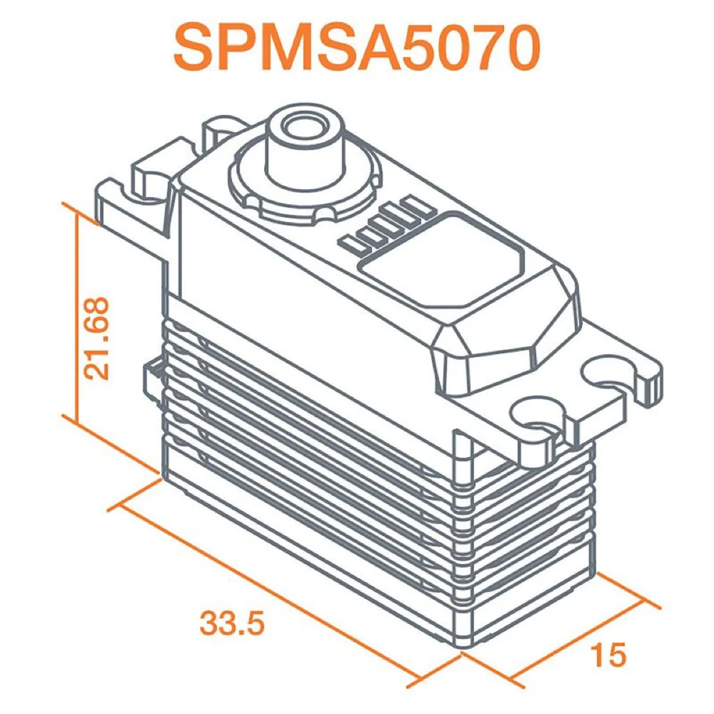 Spektrum SPMSA5070 A5070 High Torque High Speed Mini MG HV Servo - Image 4