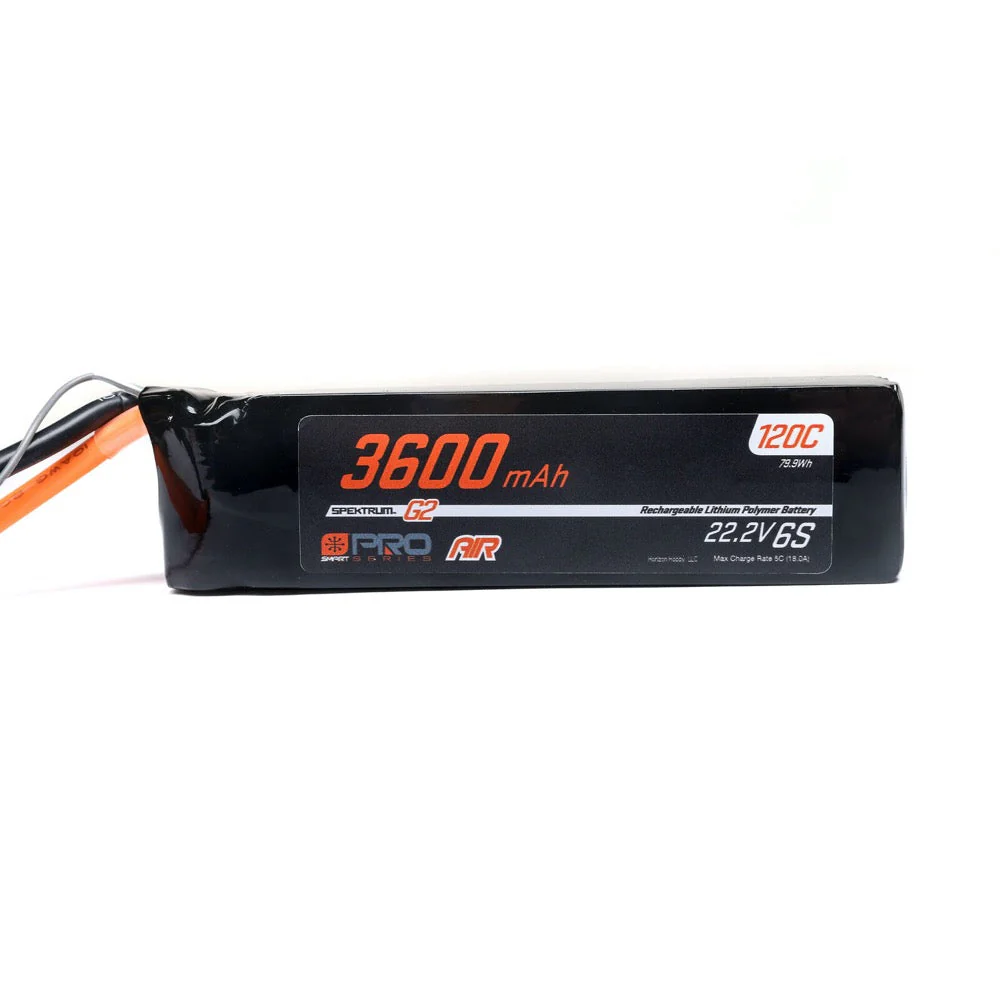 Spektrum SPMX-1069 Smart Pro Series Air 3600mAh 6S 22.2V 120C G2 LiPo Battery with IC5 Connector - Image 2