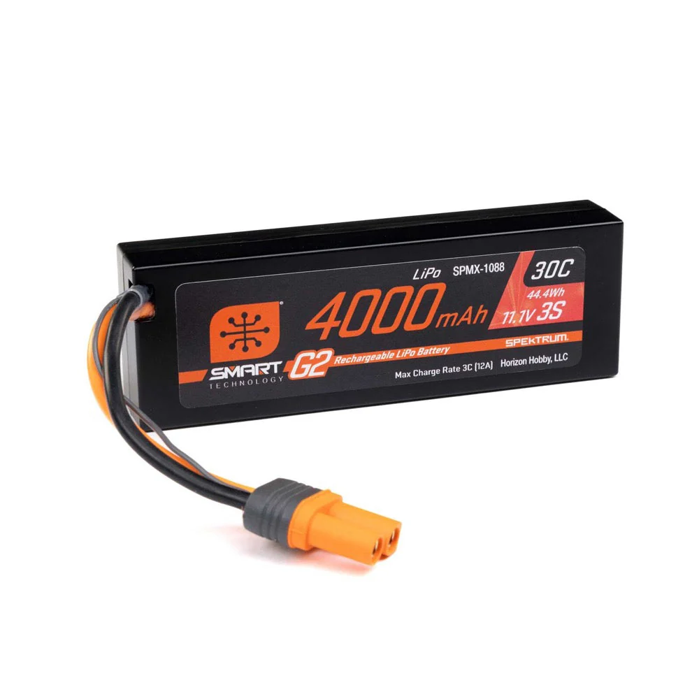 Spektrum SPMX-1088 11.1V 4000mAh 3S 30C Smart LiPo G2 Hard Case, IC5 - Image 2