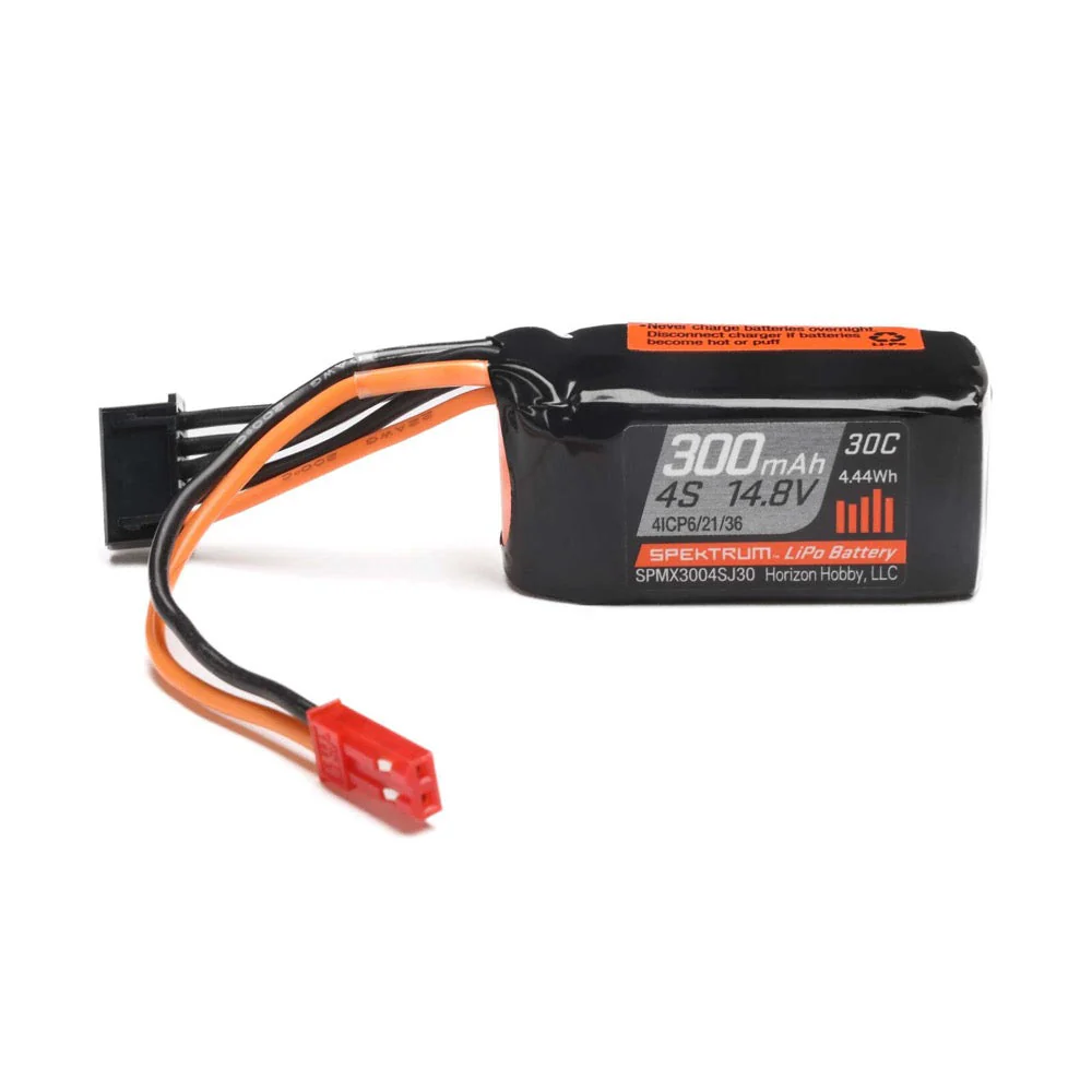 Spektrum SPMX3004SJ30 300mah 4S 14.8v 30C LiPo Battery JST Connector - Image 2