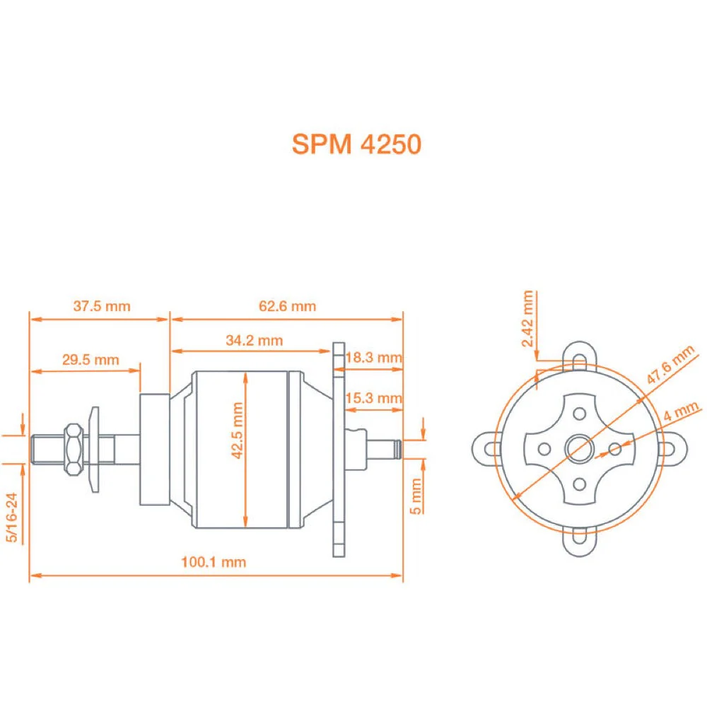 Spektrum SPMXAM4700 Avian 4250-800Kv .32 Equivalent Brushless Outrunner Motor - Image 2