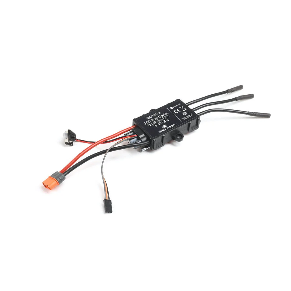 Spektrum SPMXME1A 100A 3-4S Brushless Marine ESC - Image 2