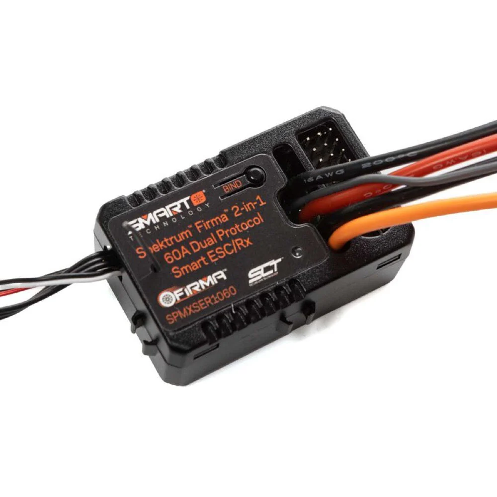 Spektrum SPMXSER1060 Firma 2-in-1 60A Brushed Smart ESC/Dual Protocol RX - Image 2
