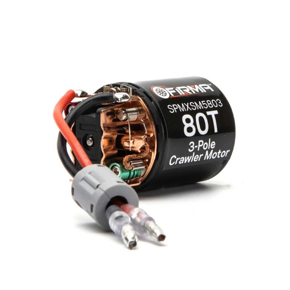 Spektrum SPMXSM5803 Firma 80T Rebuildable 3 Pole Brushed Crawler Motor - Image 2