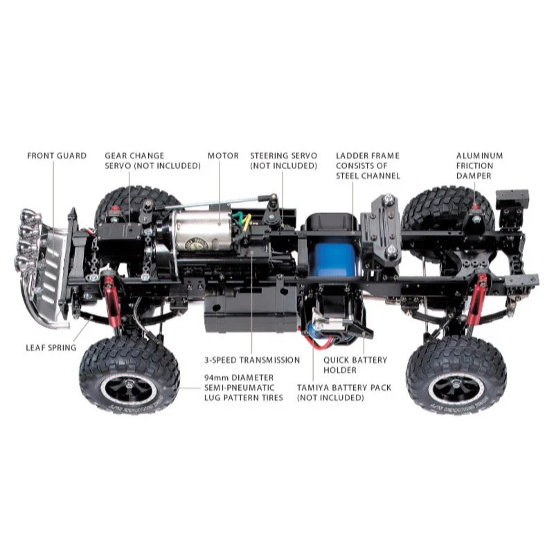 Tamiya 58372 1/10 Ford F-350 High Lift 4X4 3SPD Kit - Image 30