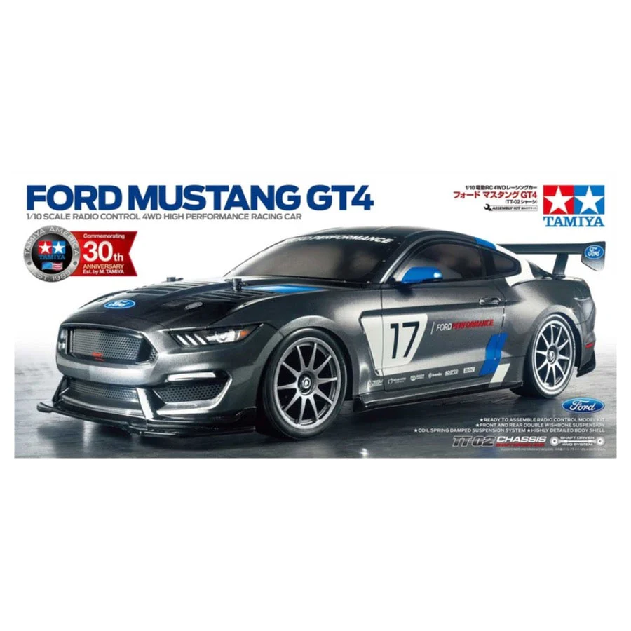 Tamiya 1/10 Ford Mustang GT4 4WD TT-02 On-road RC Kit 58664A
