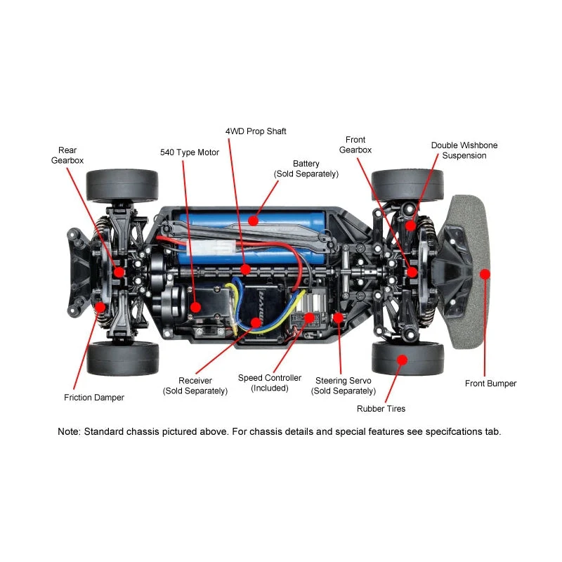 Tamiya 58567 1/10 Subaru XV TT-02 RC On Road Kit - Image 5
