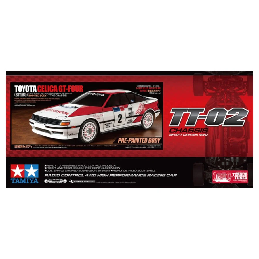 Tamiya 1/10 Toyota Celica GT-Four ST165 4WD TT-02 Painted Body RC Kit 47491 - Image 3