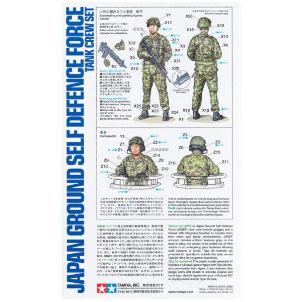 Tamiya 36316 1/16 Japan Ground Self Defense Force Tank Crew Set* - Image 2