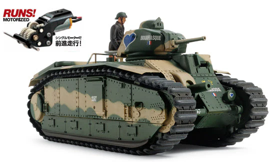 Tamiya 30058 1/35 French Battle Tank B1 Bis with Single Motor - Image 5