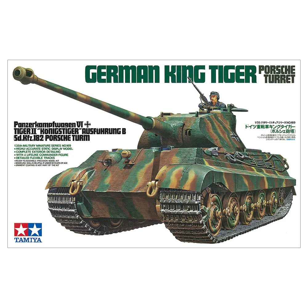 Tamiya 35169 1/35 German King Tiger With Porsche Turret