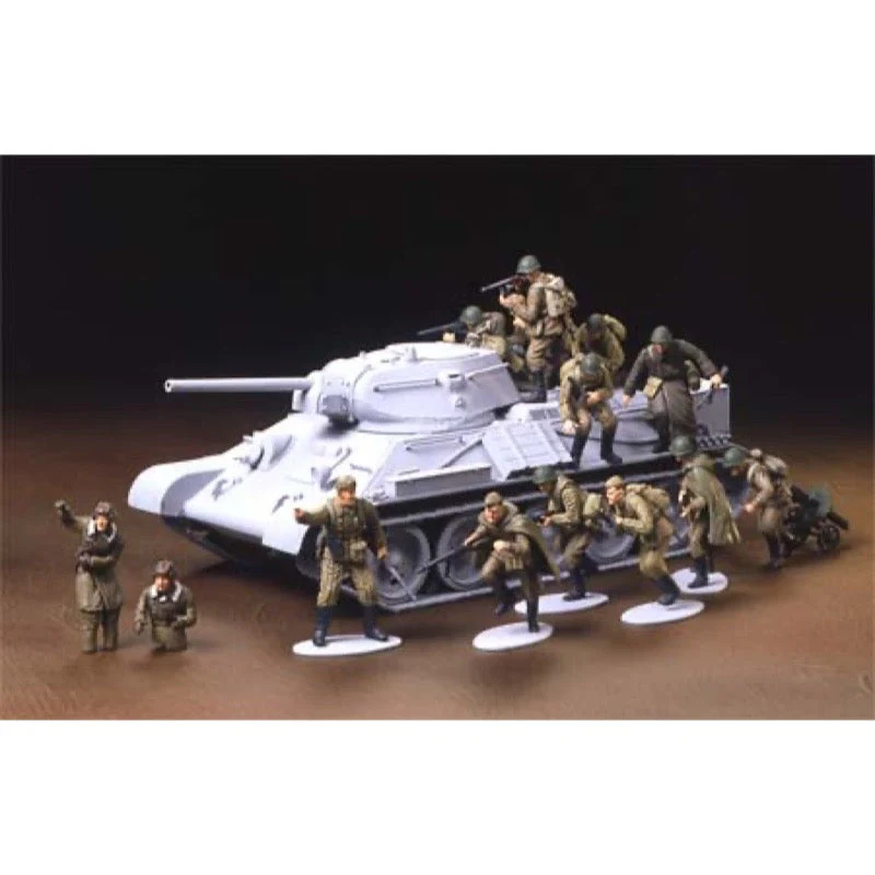 Tamiya 32521 1/48 WWII Russian Infantry and Tank Crew - Image 2