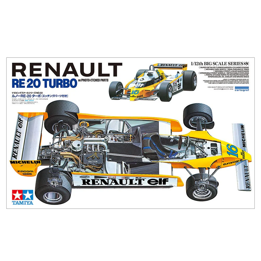 Tamiya 12033 1/12 Renault RE-20 Turbo with Photo-Etched Parts