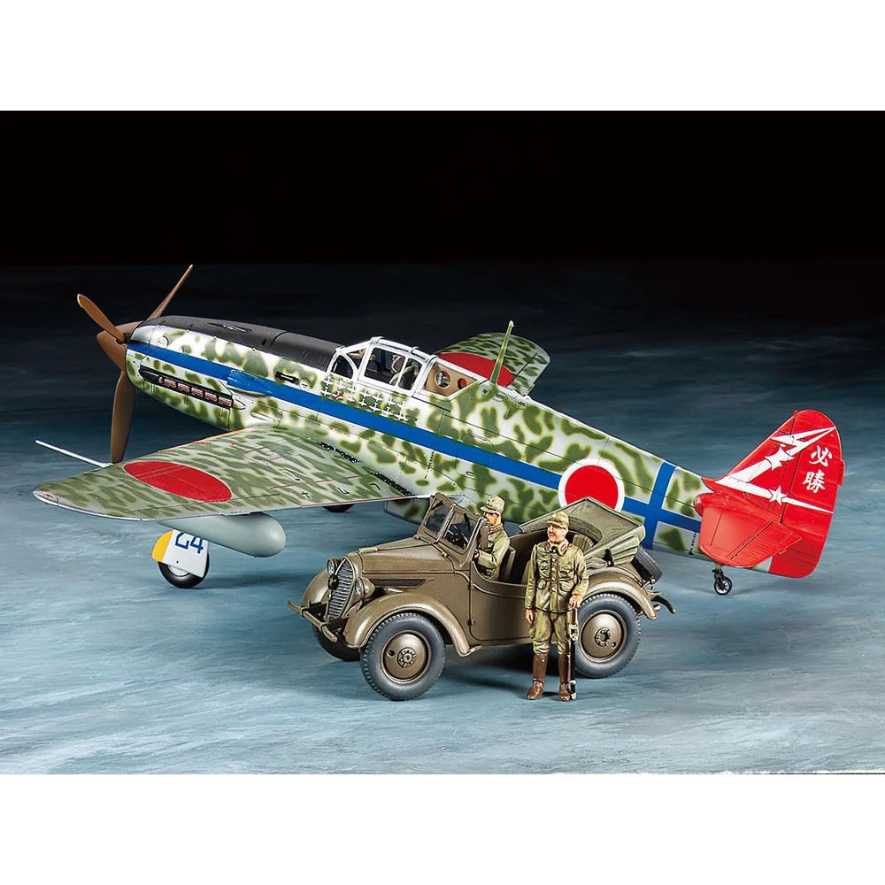 Tamiya 25203 1/48 Kawasaki Ki-61-Id Hien Tony and 4x4 Light Vehicle Kurogane Set - Image 2