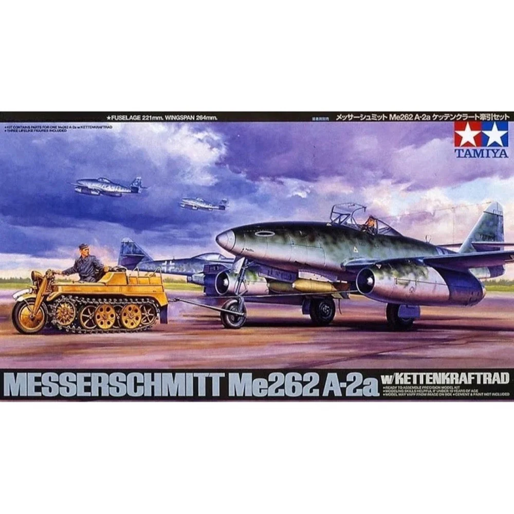Tamiya 25215 1/48 Messerschmitt ME262 A-2A with Kettenkraftrad