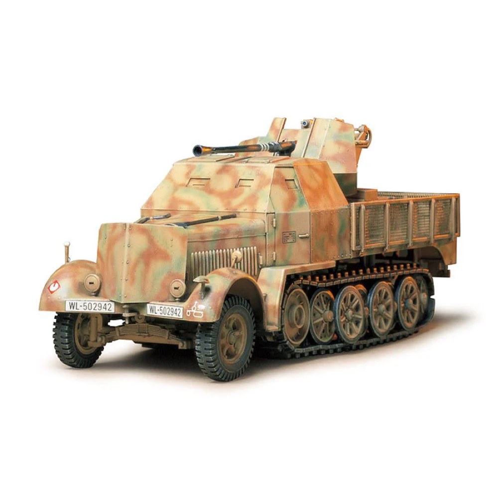 Tamiya 35144 1/35 German Armored 8-Ton Half-Facelift with 3.7cm Anti-Aircraft Gun Type 37 Flak Sauria - Image 2