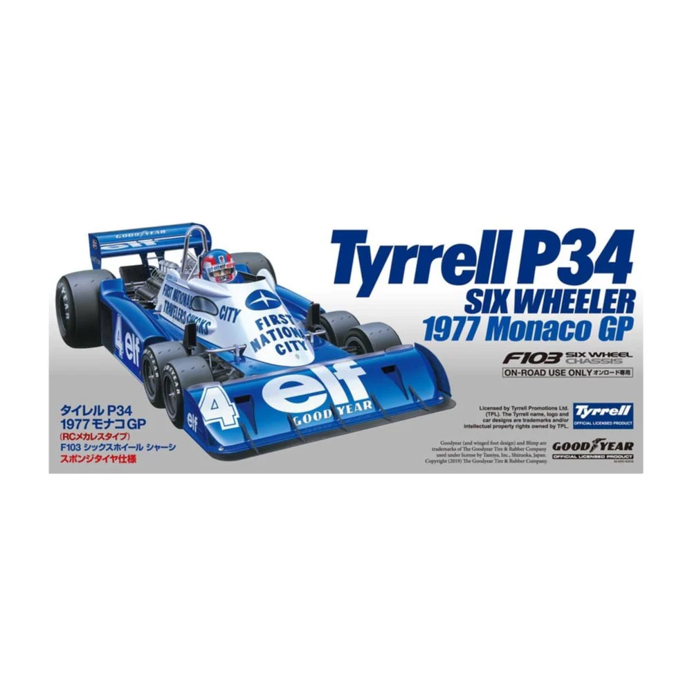 Tamiya 47428 Tyrrell P34 1977 Monaco GP 6 Wheeler Pre-Painted & Assembled with F103 Chassis 1/10 RC - Image 2