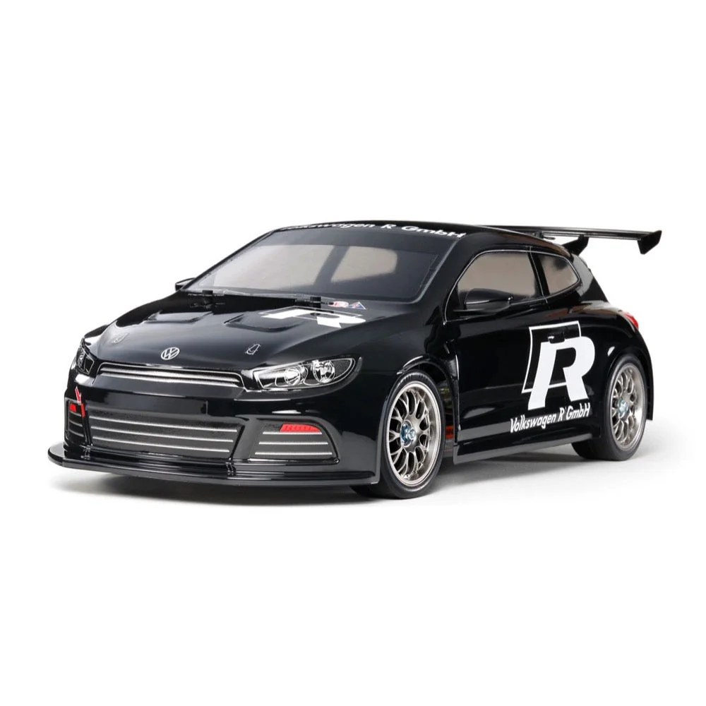 Tamiya 47452 1/10 Volkswagen Scirocco GT 4WD High Performance RC Car TT-01 Chassis Type E Black Painted Body and Tinted Windows - Image 2