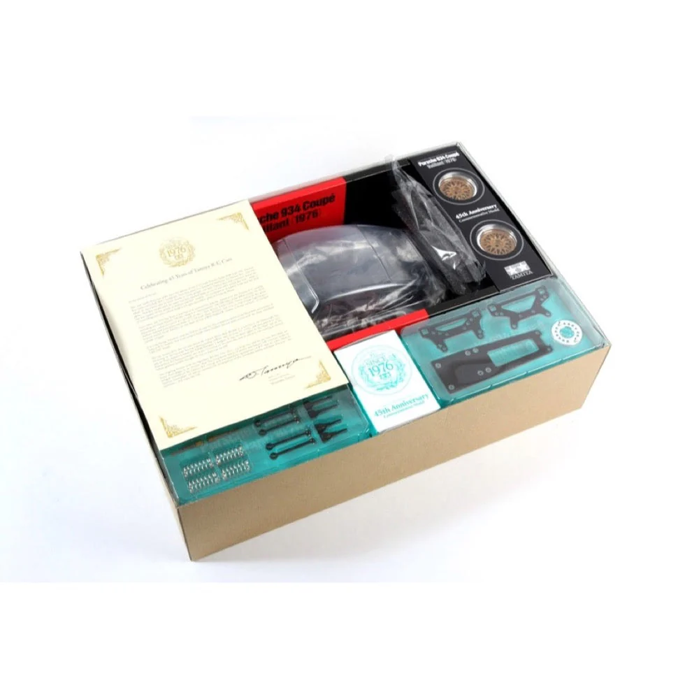 Tamiya 47477 1/10 RC Porsche 934 Coupe Vaillant 1976 TA02SW 4WD 45th Anniversary Edition - Image 3