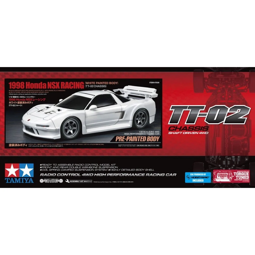 Tamiya 47506 1/10 1998 Honda NSX Racing TT02 On Road RC Kit