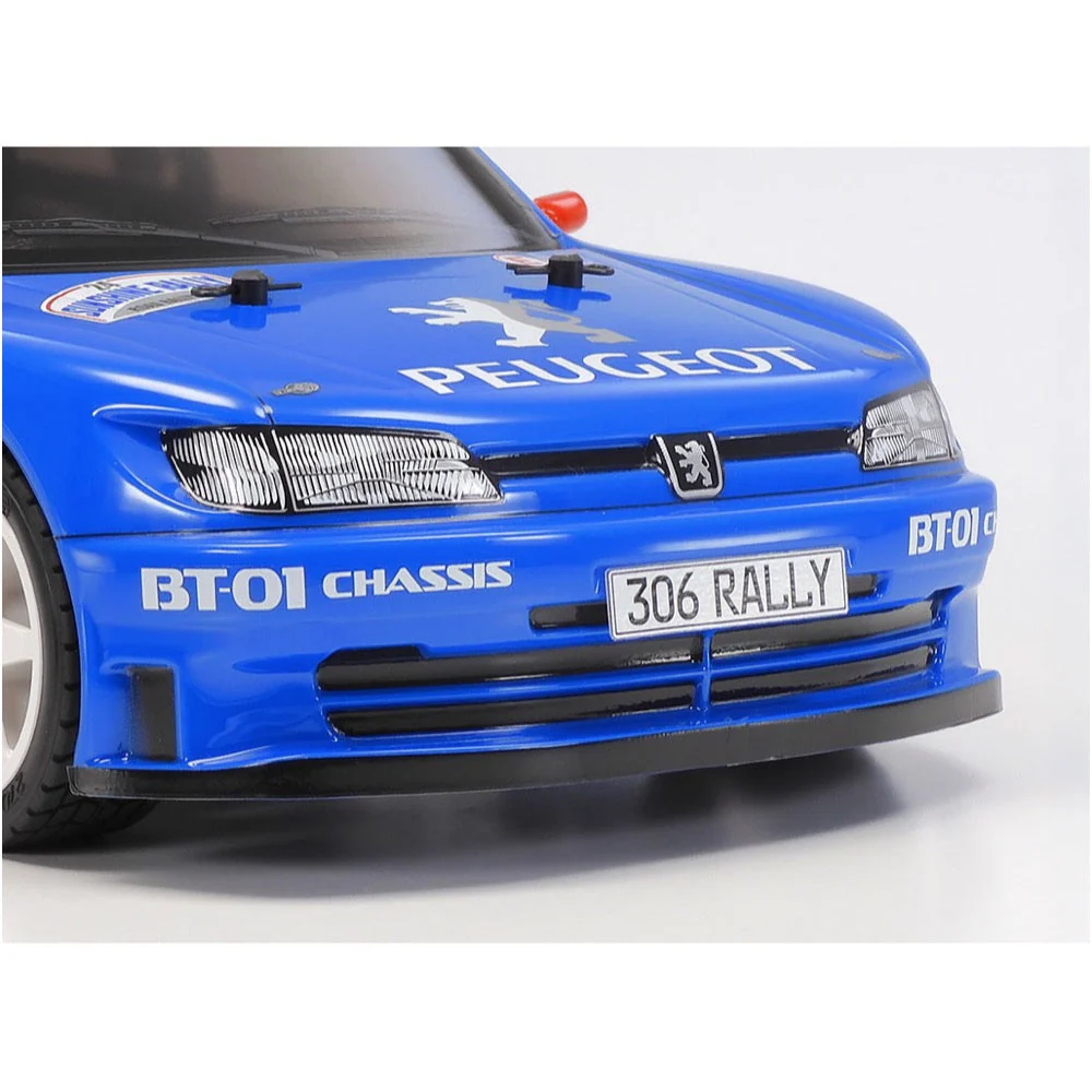 Tamiya 47513 1/10 Peugeot 306 Maxi BT-01 Limited Edition Blue Painted Body RC Car Kit - Image 4