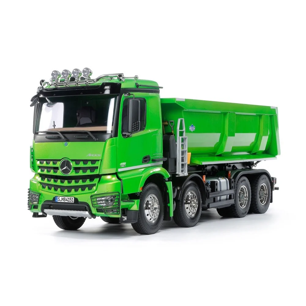 Tamiya 47523 1/14 Mercedes Benz 4151 8x2 RC Tipper Truck Kit Candy Green - Image 2