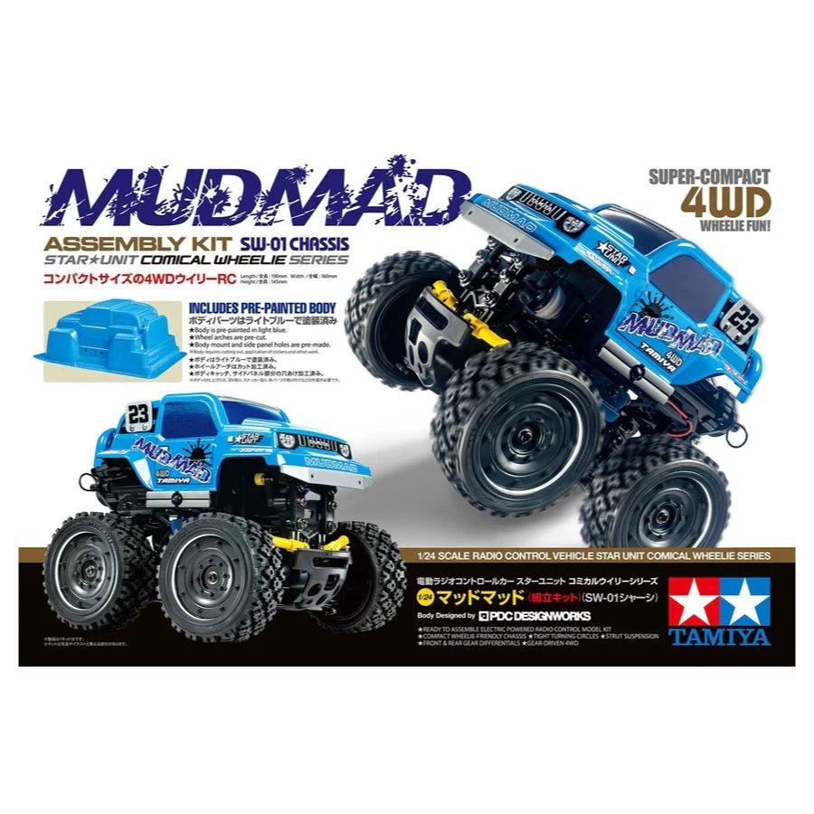 Tamiya 57412 1/24 Mudmad Comical RC Buggy Kit (SW-01 Chassis) - Image 2