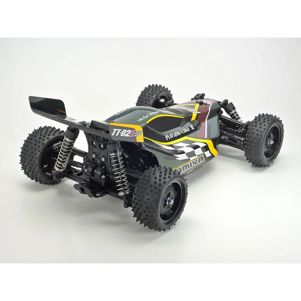 Tamiya 57988 1/10 RC 4WD TT-02B Chassis with Plasma Edge II Body High Performance Iridescent Purple/Green - Image 3